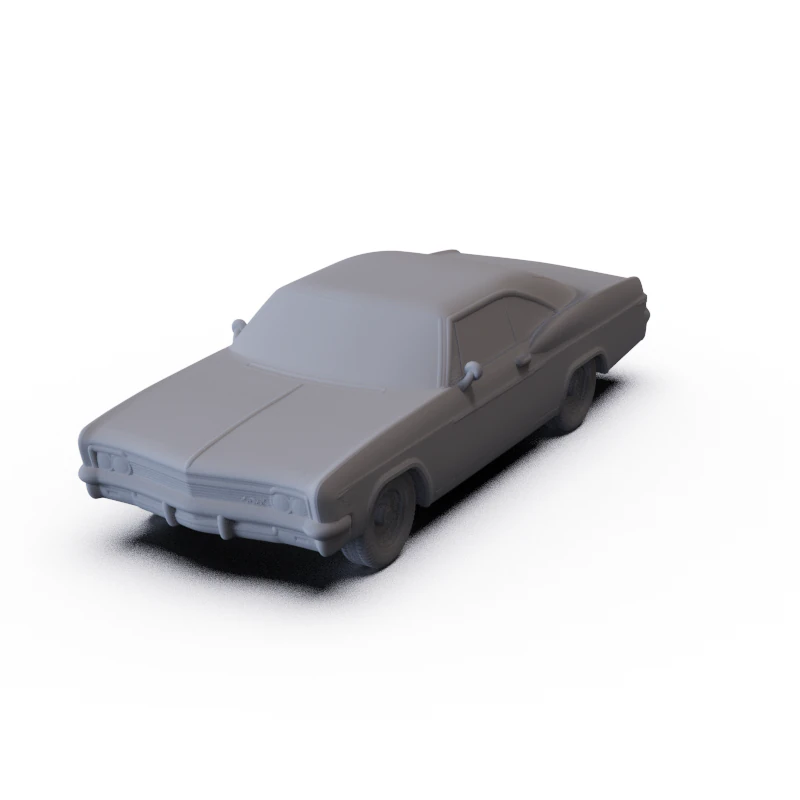 Chevrolet Impala SS SportCoupe 1966 PRE-SUPPORTED 3D Model .c4d .max .obj .3ds .fbx .stl .blend