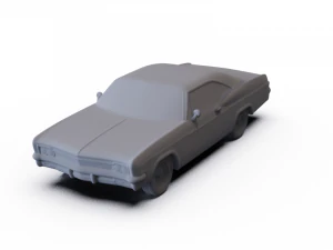 Chevrolet Impala SS SportCoupe 1966 PRE-SUPPORTED 3D Model