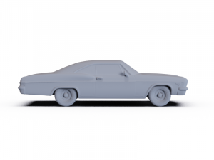 Chevrolet Impala SS SportCoupe 1966 PRE-SUPPORTED 3D Модель