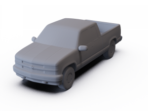 Chevrolet K 1500 ExtendedCab 1988 PRE-SUPPORTED 3D Модель