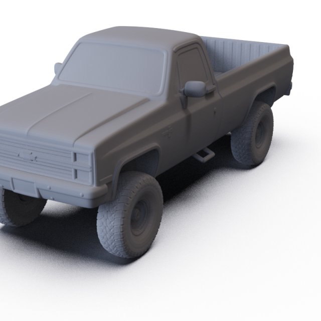 Chevrolet K10 Silverado 1984 PRE-SUPPORTED 3D Модель .c4d .max .obj .3ds .fbx .stl .blend 