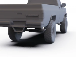 Chevrolet K10 Silverado 1984 PRE-SUPPORTED 3D Model