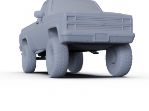 Chevrolet K10 Silverado 1984 PRE-SUPPORTED 3D Модель