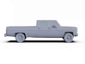Chevrolet K30 CrewCab 1979 PRE-SUPPORTED 3D Model