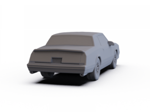 Chevrolet Monte Carlo SS 1986 PRE-SUPPORTED 3D Model