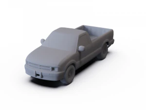 Chevrolet S10 Tek Kabin Uzun Yatak 1994 &Ouml;N DESTEKLİ 3D Model