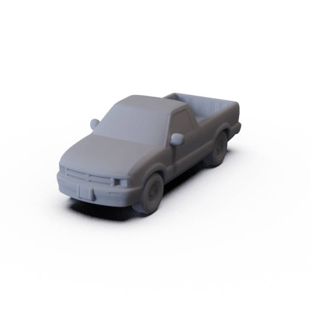Chevrolet S10 SingleCab StandartBed 1994 PRE-SUPPORTED 3D 模型 .c4d .max .obj .3ds .fbx .stl .blend