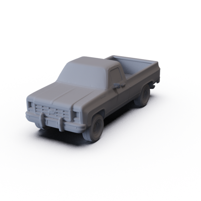 Chevrolet Scottsdale SingleCab StandartBed 1979 PRE-SUPPORTED 3Dモデル .c4d .max .obj .3ds .fbx .stl .blend