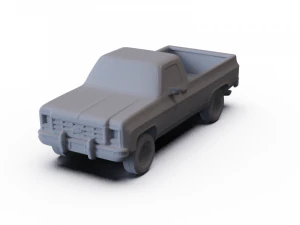 Chevrolet Scottsdale Tek Kabin Standart Yatak 1979 &Ouml;N DESTEKLİ 3D Model