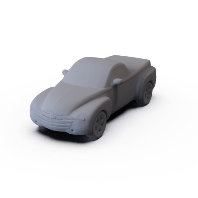 Chevrolet SSR 2003 PRE-SUPPORTED 3D Model .c4d .max .obj .3ds .fbx .stl .blend