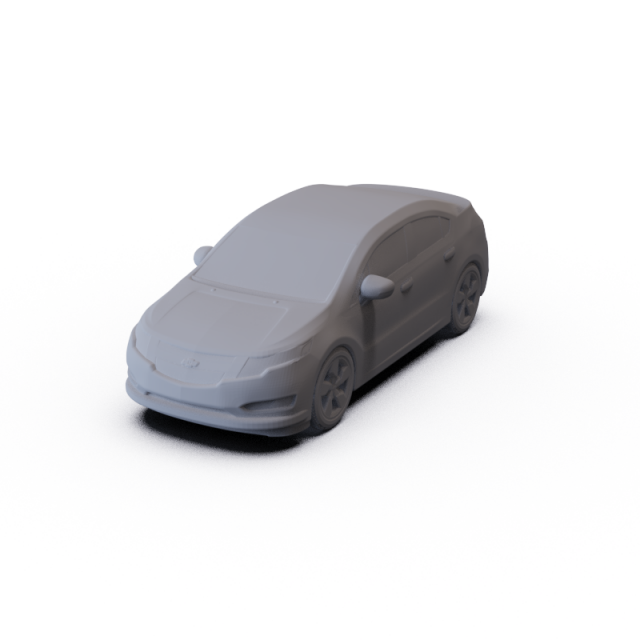 Chevrolet Volt 2011 PRE-SUPPORTED 3D Model .c4d .max .obj .3ds .fbx .stl .blend 