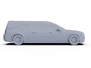 Chrysler 300C Hearse 2009 PRE-SUPPORTED Modèle 3D