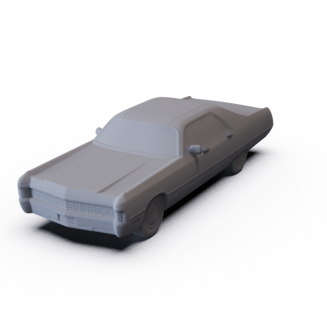 Chrysler Imperial LeBaron Hardtop 1971 PRE-SUPPORTED 3D Model .c4d .max .obj .3ds .fbx .stl .blend 