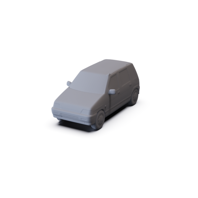 Daewoo Tico 1993 PRE-SUPPORTED 3D Model .c4d .max .obj .3ds .fbx .stl .blend 