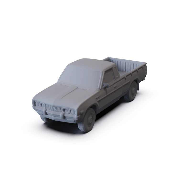 Datsun 620 KingCab 1977 PRE-SUPPORTED 3D Model .c4d .max .obj .3ds .fbx .stl .blend 