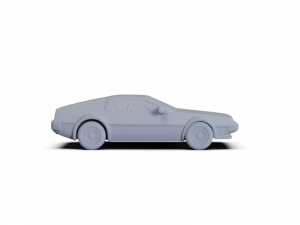 DeLorean DMC-12 1981 PRE-SUPPORTED 3D Model