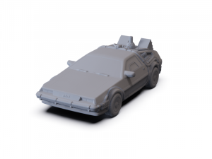 DeLorean DMC-12 BTTF II 1981 PRE-SUPPORTED 3D Model