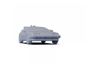DeLorean DMC-12 BTTF II 1981 PRE-SUPPORTED 3D 모델