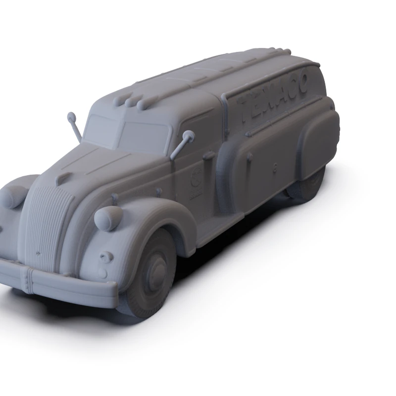 Dodge Airflow Tank Truck 1938 PRE-SUPPORTED 3D Model .c4d .max .obj .3ds .fbx .stl .blend 