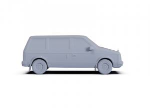 Dodge Caravan 1984 PRE-SUPPORTED Modello 3D