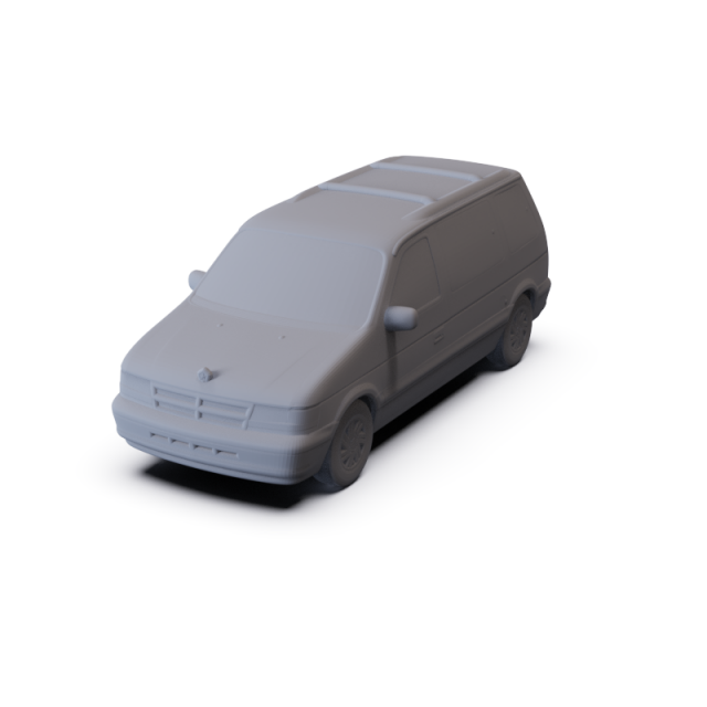Dodge Caravan 1990 PRE-SUPPORTED Modelo 3D .c4d .max .obj .3ds .fbx .stl .blend 