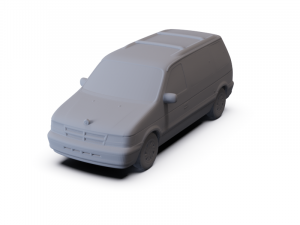 Dodge Caravan 1990 PRE-SUPPORTED 3D Model