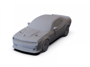 Dodge Challenger SRT Hellcat WideBody 2018 PRE-SUPPORTED Modelo 3D