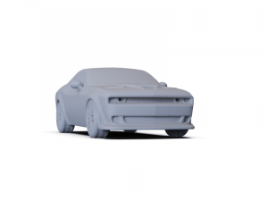 Dodge Challenger SRT Hellcat WideBody 2018 PRE-SUPPORTED Modello 3D