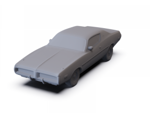 Dodge Charger 1972 PRE-SUPPORTED 3D मॉडल