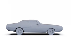 Dodge Charger 1972 PRE-SUPPORTED 3D Model