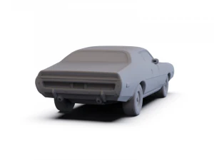 Dodge Charger 1972 PRE-SUPPORTED 3D Model
