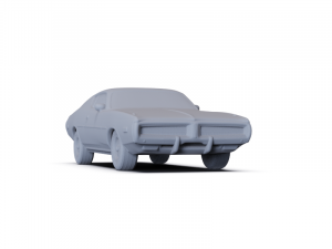 Dodge Charger 1972 PRE-SUPPORTED Modello 3D