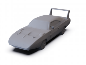 Dodge Charger Daytona Hemi 1969 PRE-SUPPORTED 3D Model