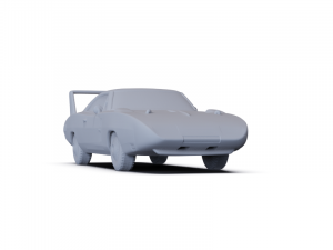 Dodge Charger Daytona Hemi 1969 PRE-SUPPORTED 3D Model