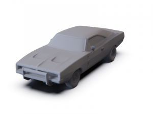 Dodge Charger General Lee 1969 PRE-SUPPORTED 3D Model