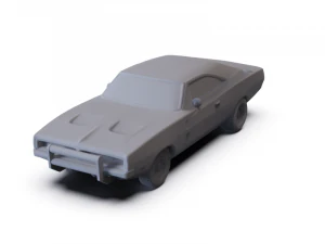 Dodge Charger General Lee 1969 г. ПРЕДВАРИТЕЛЬНАЯ ПОДДЕРЖКА 3D Модель