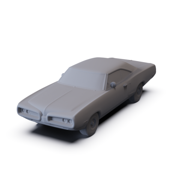 Dodge Coronet 500 Coupe 1970 PRE-SUPPORTED 3Dモデル .c4d .max .obj .3ds .fbx .stl .blend