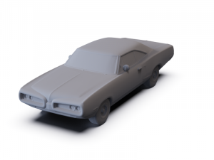 Dodge Coronet 500 Coupe 1970 PRE-SUPPORTED 3D Модель