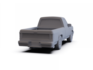 Dodge Dakota RegularCab 1991 PRE-SUPPORTED Model 3D