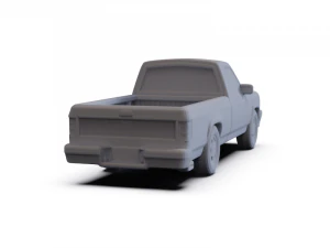 Dodge Dakota RegularCab 1991 PRE-SUPPORTED 3D Model