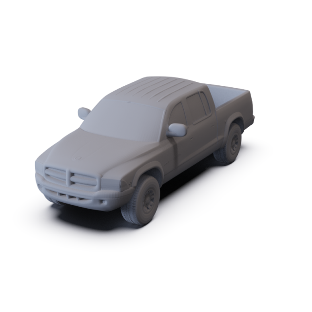 Dodge Dakota Sport QuadCab 2000 PRE-SUPPORTED 3D Model .c4d .max .obj .3ds .fbx .stl .blend