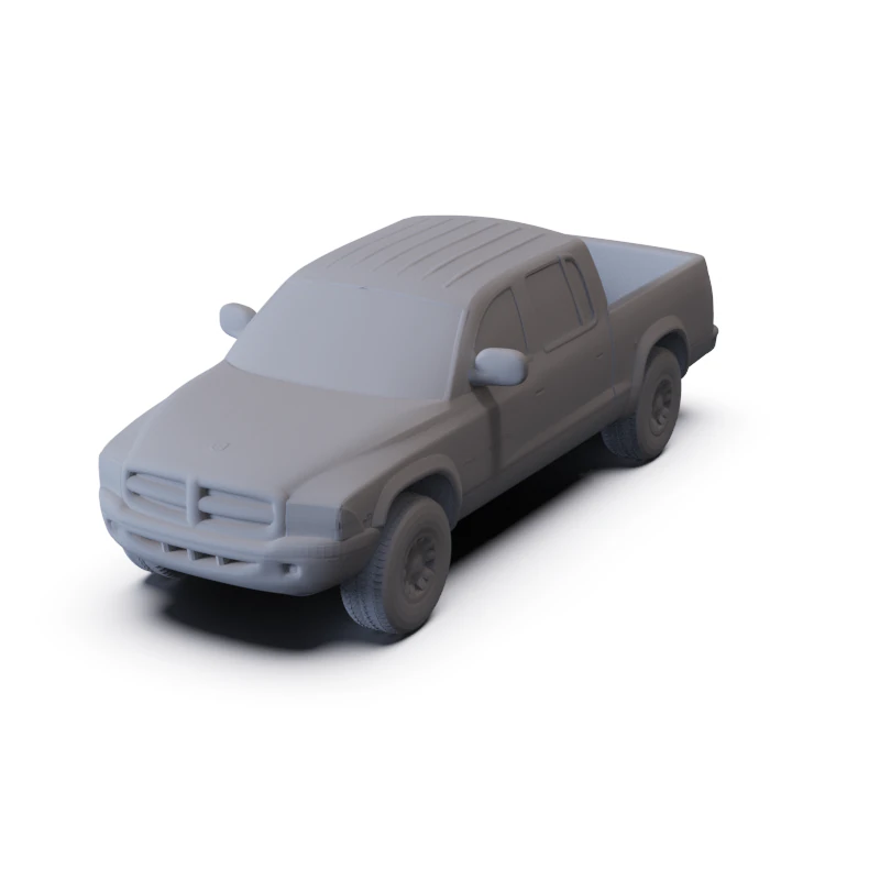 Dodge Dakota Sport QuadCab 2000 PRE-SUPPORTED 3D Model .c4d .max .obj .3ds .fbx .stl .blend