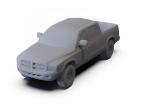 Dodge Dakota Sport QuadCab 2000 PRE-SUPPORTED 3D Model