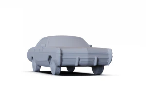 Dodge Monaco Sedan 1972 PRE-SUPPORTED 3D Model