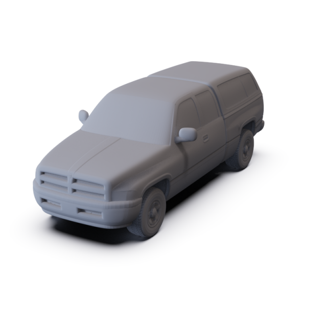 Dodge Ram 1500 ClubCab ST 1999 PRE-SUPPORTED 3Dモデル .c4d .max .obj .3ds .fbx .stl .blend 