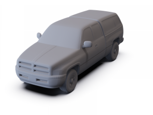 Dodge Ram 1500 ClubCab ST 1999 PRE-SUPPORTED 3Dモデル