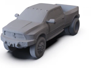 Dodge Ram 2010 PRE-SUPPORTED 3D Model