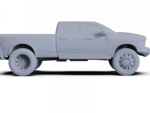 Dodge Ram 2010 PRE-SUPPORTED 3D Model