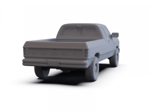 Dodge Ram ClubCab 1991 PRE-SUPPORTED Modello 3D
