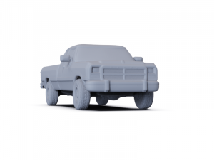 Dodge Ram ClubCab 1991 PRE-SUPPORTED Modello 3D